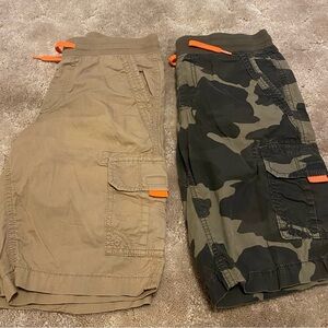 Urban Pipeline Tan and Camouflage Cargo Shorts boys 10/12